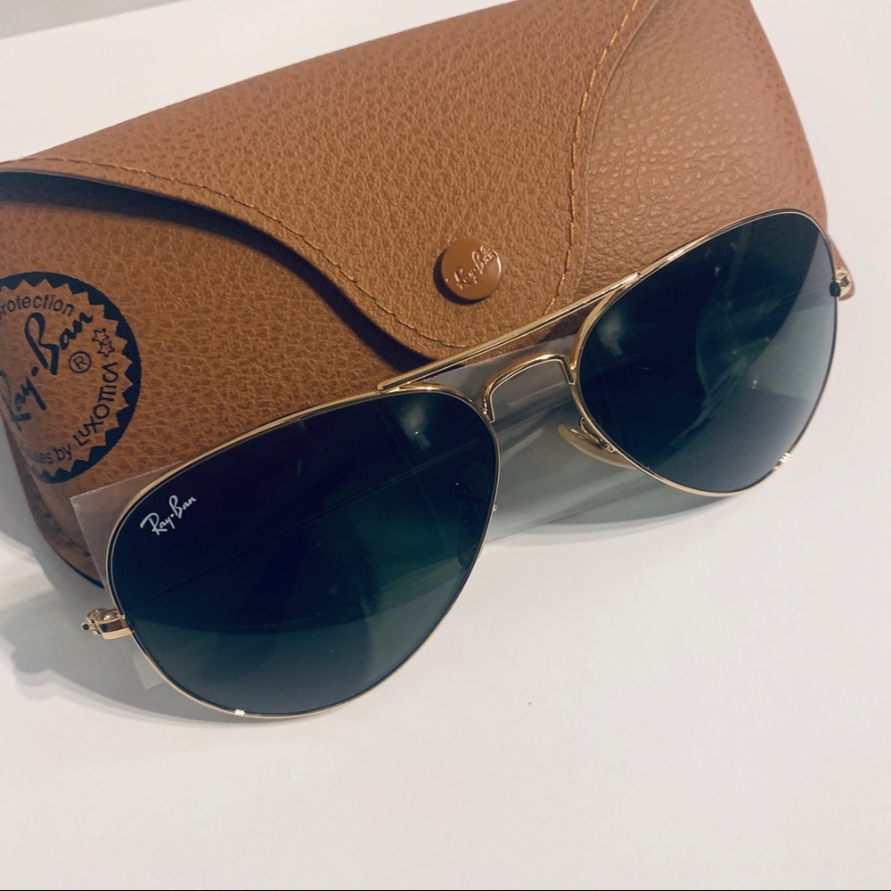 New Ray Ban RB3025 Aviator Large Metal Sunglasses